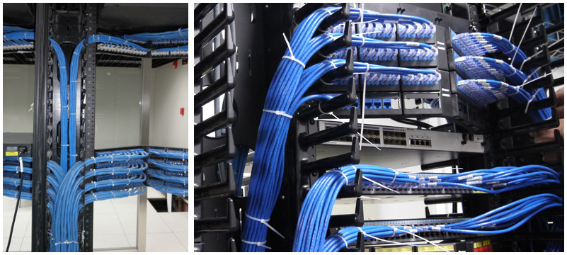 機(jī)柜安裝-為網(wǎng)絡(luò)設(shè)備及水平配線架安裝提供了統(tǒng)一擺放空間,機(jī)柜內(nèi)的理線整齊排列,便于跳接、查找, 且理線更美觀。 機(jī)柜安裝-為網(wǎng)絡(luò)設(shè)備及水平配線架安裝提供了統(tǒng)一擺放空間,機(jī)柜內(nèi)的理線整齊排列,便于跳接、查找, 且理線更美觀。